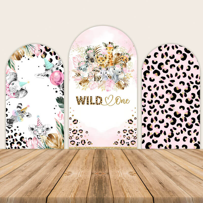 Safari Wild One Arch Backdrop for Kids First Birthday Party Decoration-ubackdrop