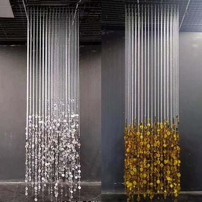 2.6x1ft Sequin Backdrop Curtain with Metal Stand Shimmer Wall Decoration-ubackdrop