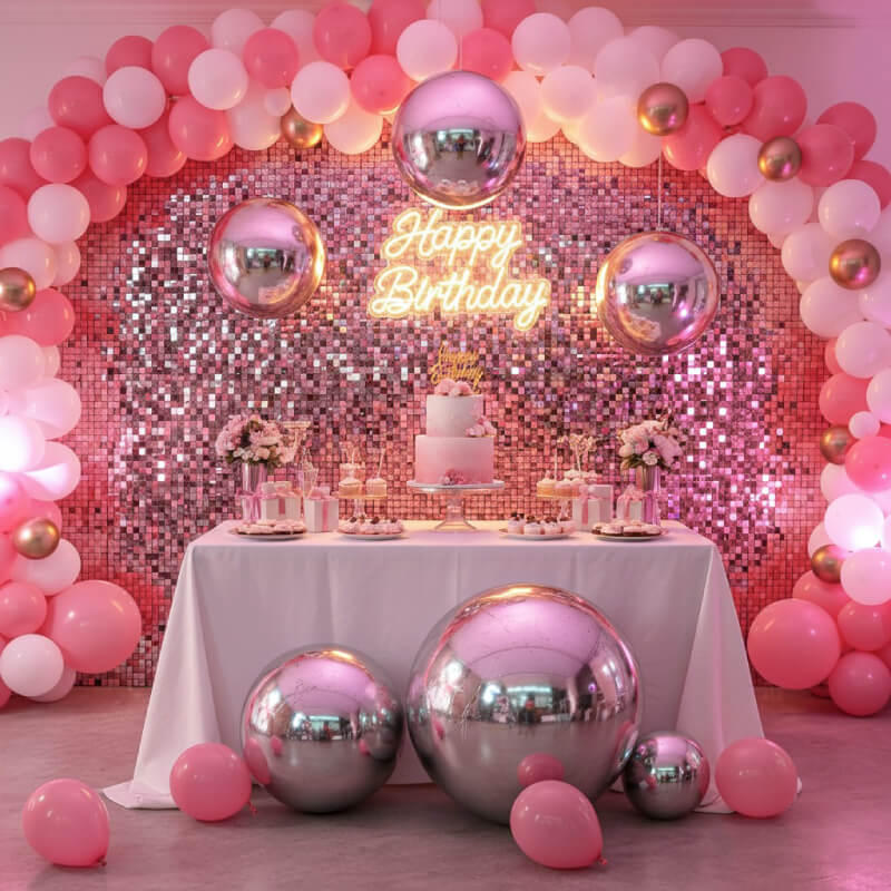 Silver Inflatable Mirror Ball Reusable Big Bubble Balloon-ubackdrop