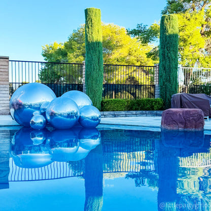 Silver Inflatable Mirror Ball Reusable Big Bubble Balloon-ubackdrop