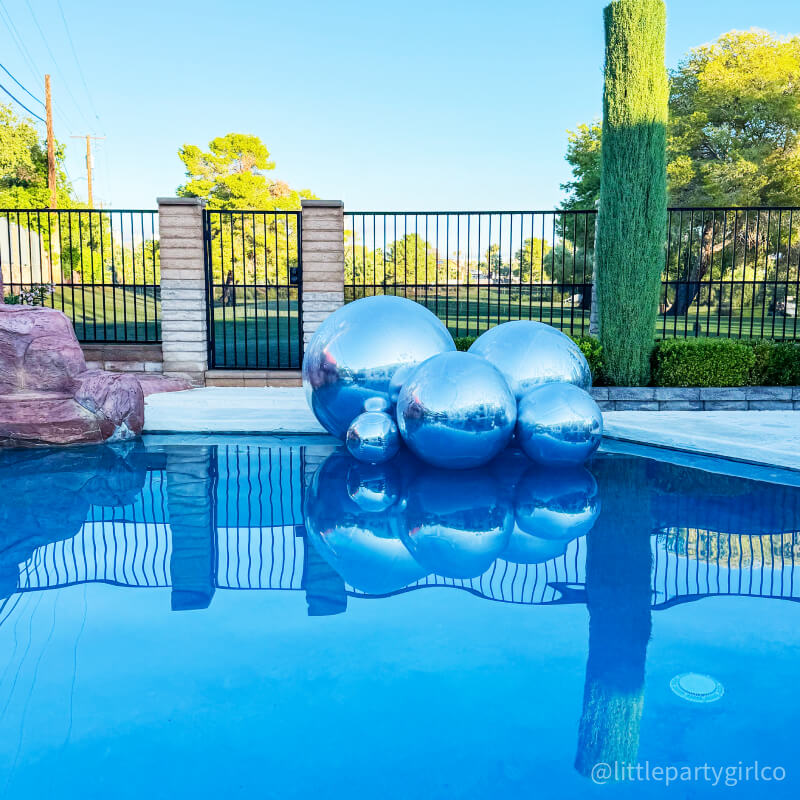 Silver Inflatable Mirror Ball Reusable Big Bubble Balloon-ubackdrop