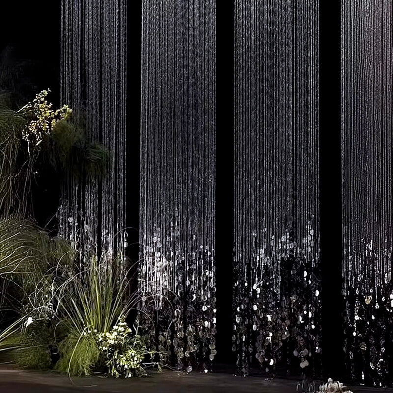 2.6x1ft Sequin Backdrop Curtain with Metal Stand Shimmer Wall Decoration-ubackdrop