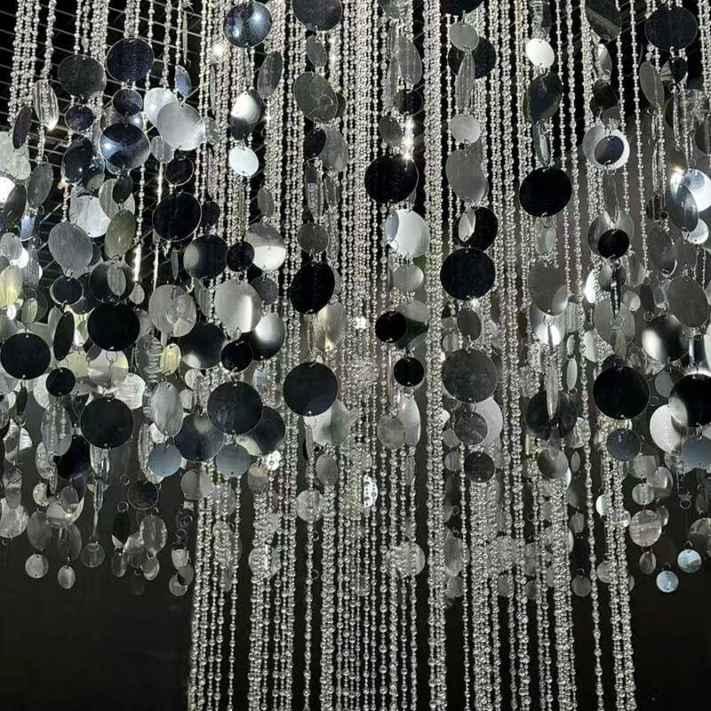 2.6x1ft Sequin Backdrop Curtain with Metal Stand Shimmer Wall Decoration-ubackdrop