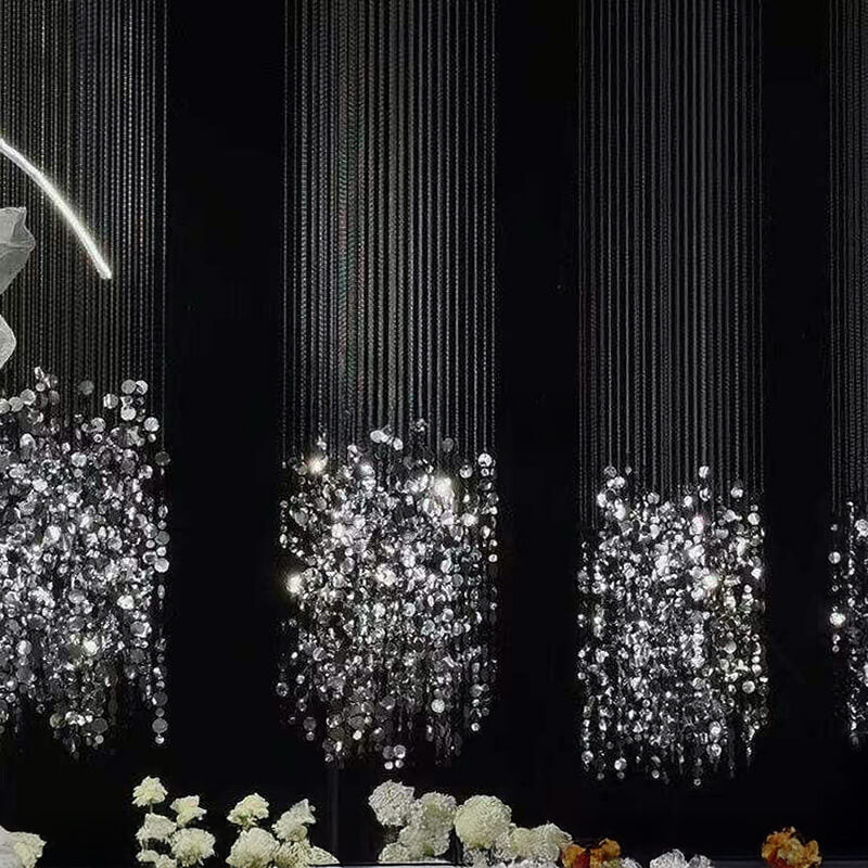2.6x1ft Sequin Backdrop Curtain with Metal Stand Shimmer Wall Decoration-ubackdrop