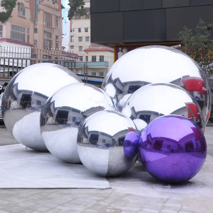 Silver Inflatable Mirror Ball Reusable Big Bubble Balloon-ubackdrop