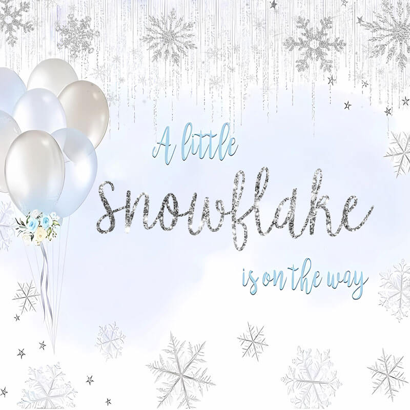 Snowflake Theme Birthday Party Backdrop Decoration Wall-ubackdrop
