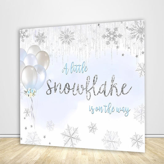 Snowflake Theme Birthday Party Backdrop Decoration Wall-ubackdrop