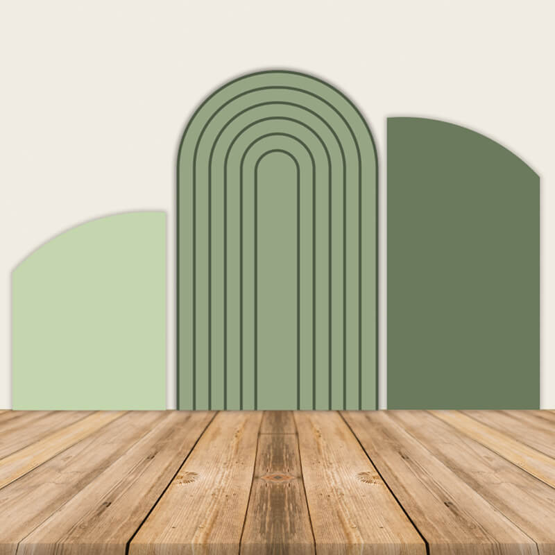 Solid Green Birthday Baby Shower Chiara Arch Covers-ubackdrop
