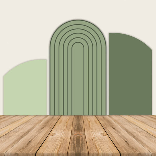 Solid Green Birthday Baby Shower Chiara Arch Covers-ubackdrop