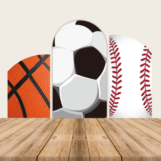 Sports Theme Basketball Soccer Birthday Party Theme Backdrop-ubackdrop