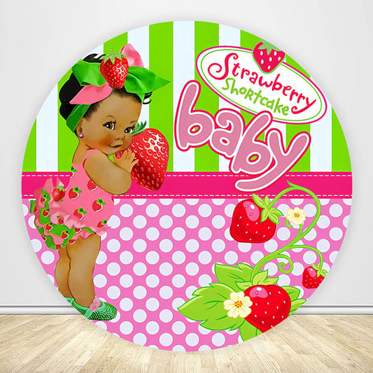 Strawberry Theme Girl Birthday Party Baby Shower Backdrop-ubackdrop