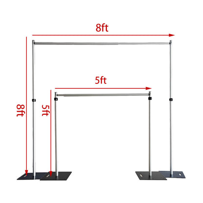 8x8ft Sturdy Adjustable Portable Flower Wall Balloon Stand for Baby Showers & Birthdays & Wedding Events-ubackdrop