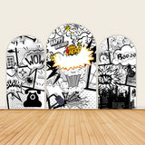 Superhero Super City Comic Cartoon Skyline Birthday Party Decorations Backdrop