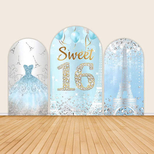 Sweet 16 Birthday Backdrop for Girl-ubackdrop