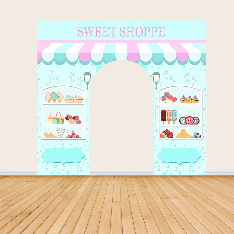 Sweet Shoppe Dessert Parlor for Girl Birthday Party Decor Backdrop-ubackdrop