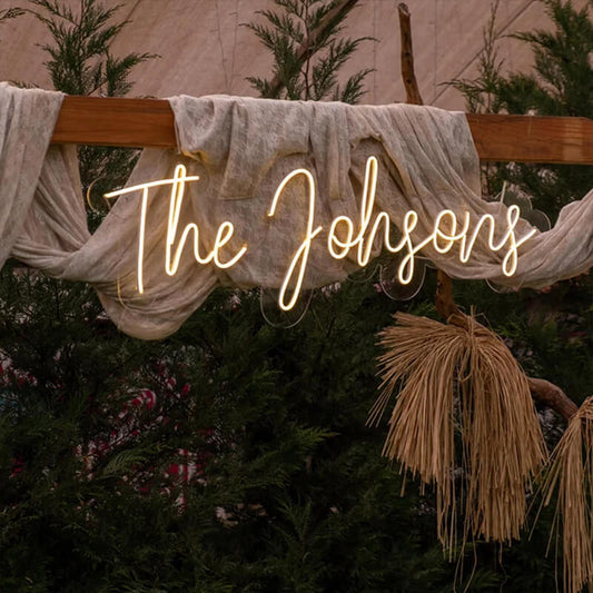 The Johnsons LED Neon Sign Wedding Party Decoration Atmosphere Lights-ubackdrop