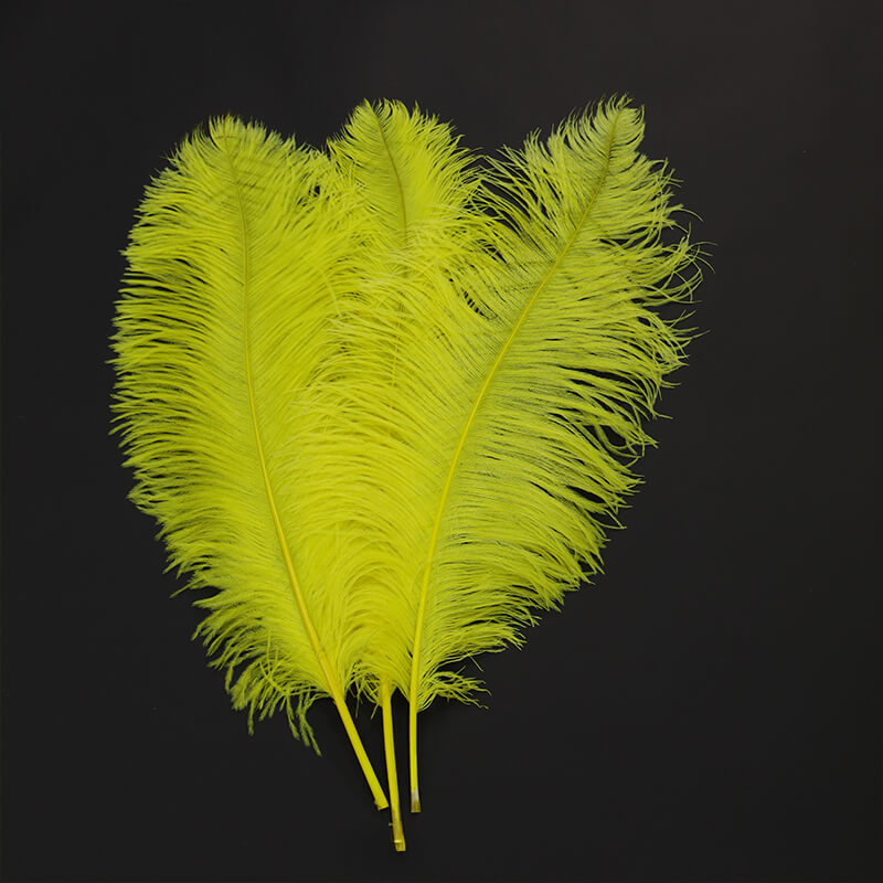 24"-26" Yellow Natural Ostrich Feathers Centerpiece Filler