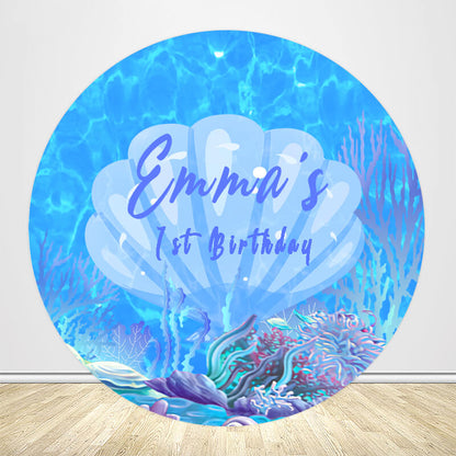 Underwater Mermaid Theme Birthday Party Backdrop-ubackdrop
