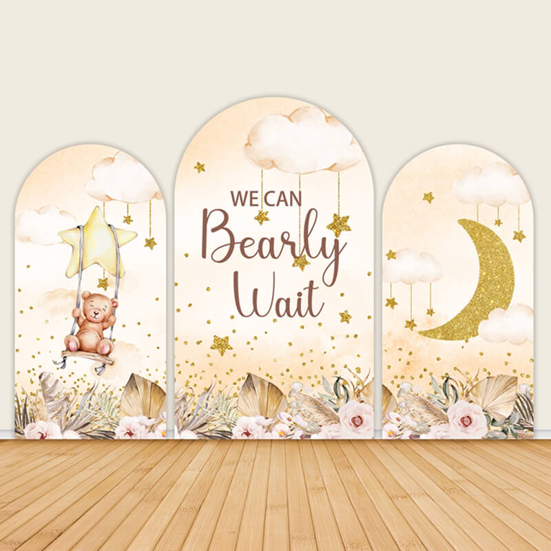 WE CAN BEARLY WAIT BABY SHOWER Arch Wall Covers-ubackdrop