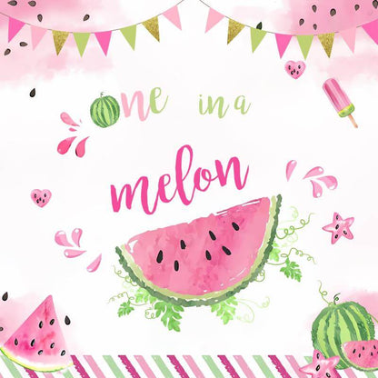 Watermelon Theme 1st Girls Birthday Party Decoration-ubackdrop