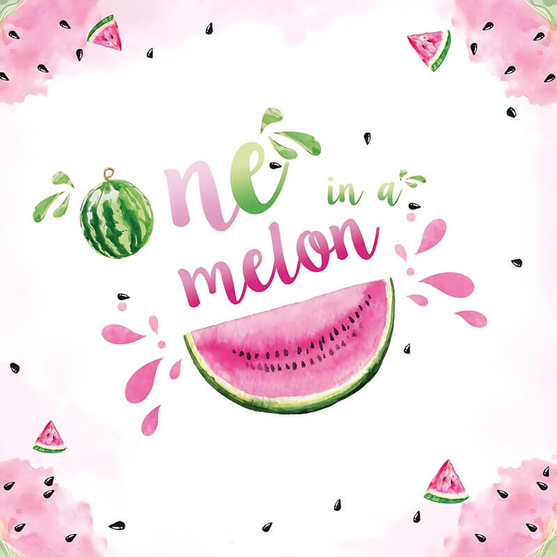 Watermelon Theme One in a Melon Backdrop Kids Happy Birthday Party Decoration-ubackdrop