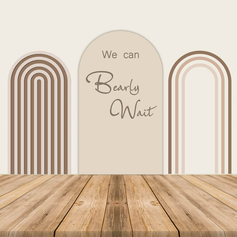 We Can Bearly Wait Baby Shower Arch Walls Backdrop-ubackdrop