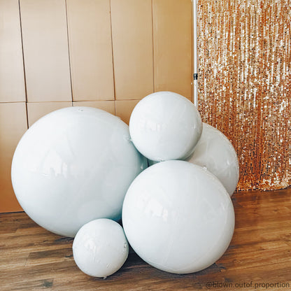 White Inflatable Mirror Ball Reusable Big Bubble Balloon-ubackdrop