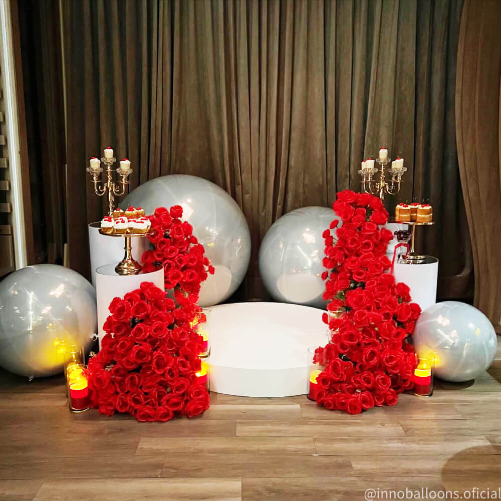 White Inflatable Mirror Ball Reusable Big Bubble Balloon-ubackdrop