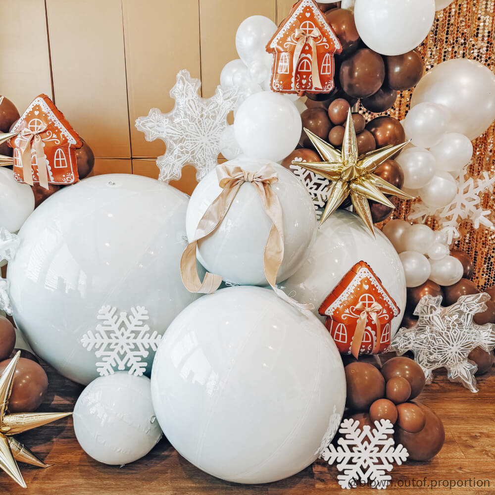 White Inflatable Mirror Ball Reusable Big Bubble Balloon-ubackdrop