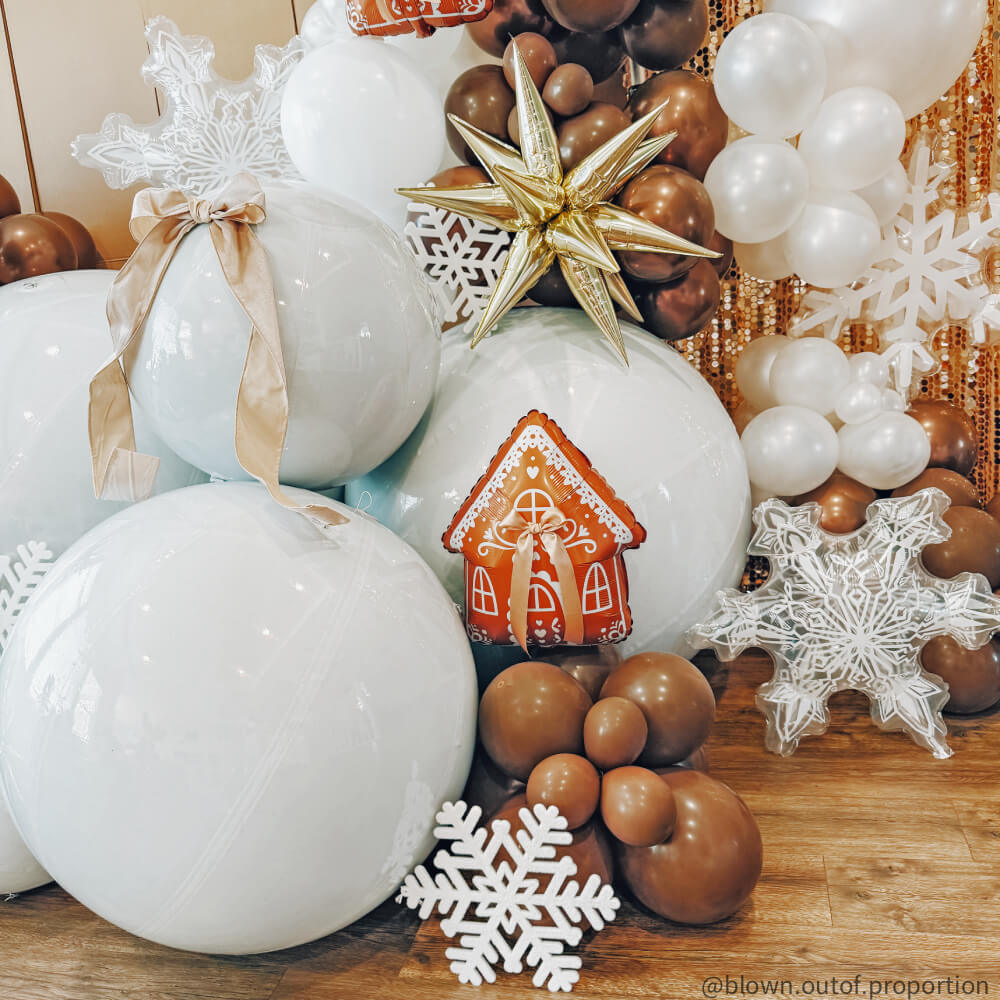 White Inflatable Mirror Ball Reusable Big Bubble Balloon-ubackdrop