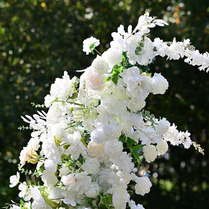 6+7FT Horn-Shape Flower Wall Backdrop Stand for Wedding and Event Decoration