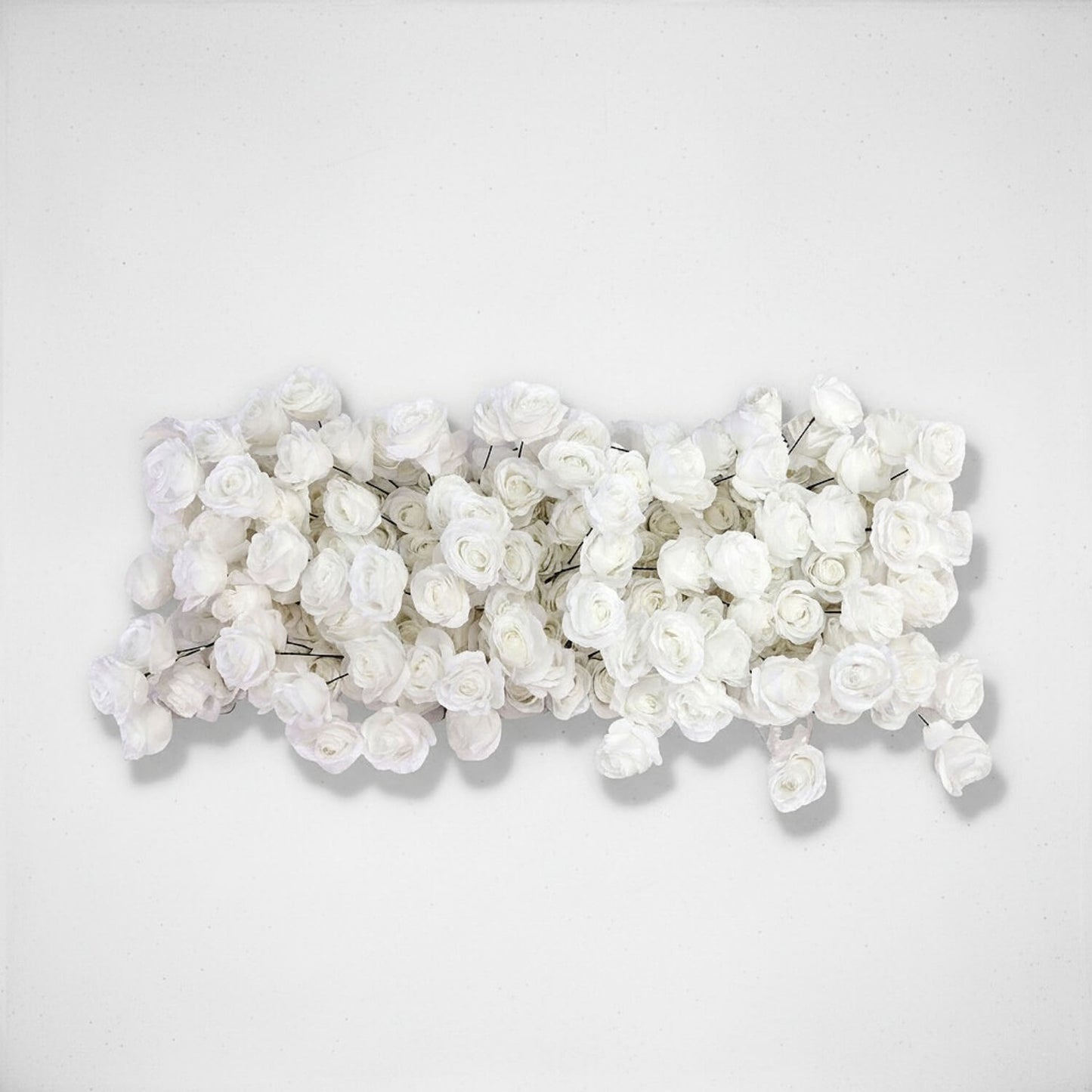 White Rose Hanging Flower Runner Wedding Backdrop Decor-ubackdrop