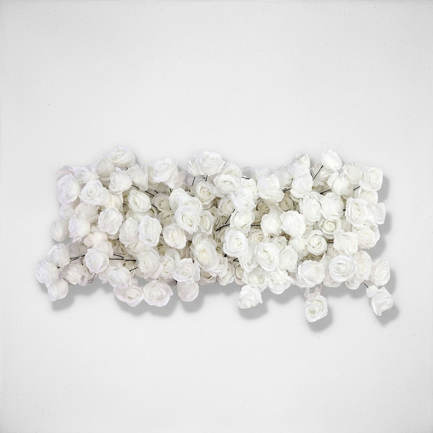 White Rose Hanging Flower Runner Wedding Backdrop Decor-ubackdrop