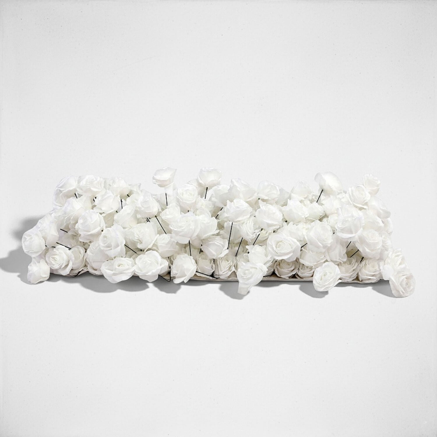 White Rose Hanging Flower Runner Wedding Backdrop Decor-ubackdrop