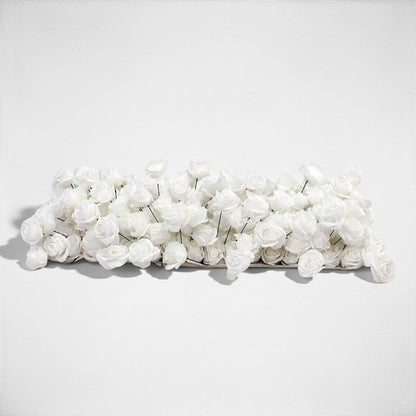 White Rose Hanging Flower Runner Wedding Backdrop Decor-ubackdrop