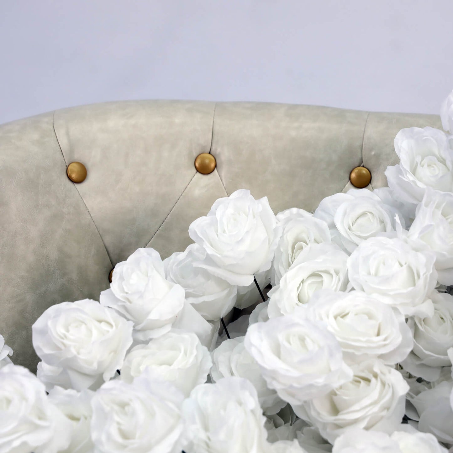 White Rose Hanging Flower Runner Wedding Backdrop Decor-ubackdrop