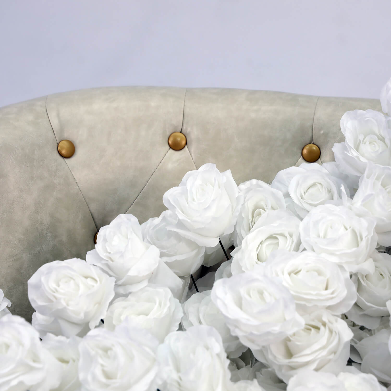 White Rose Hanging Flower Runner Wedding Backdrop Decor-ubackdrop