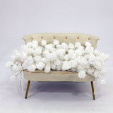 White Rose Hanging Flower Runner Wedding Backdrop Decor