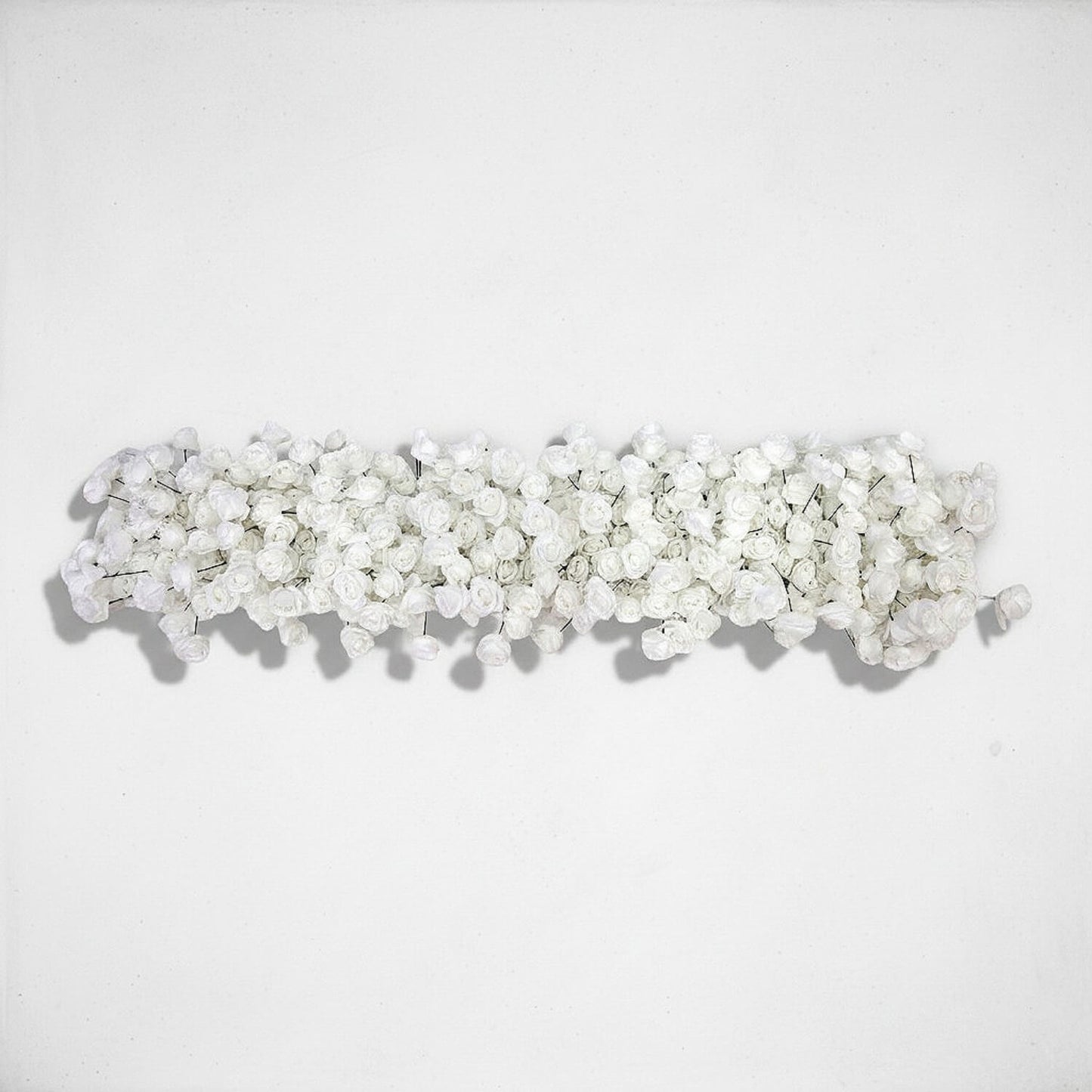 White Rose Hanging Flower Runner Wedding Backdrop Decor-ubackdrop