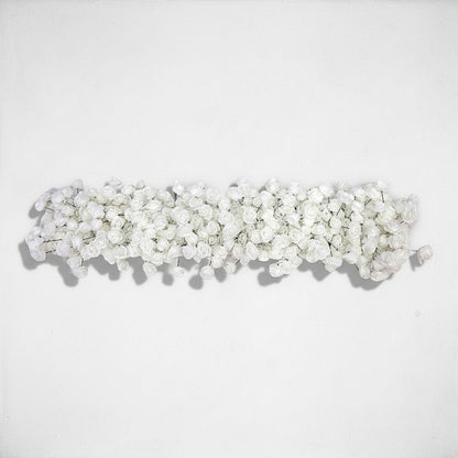 White Rose Hanging Flower Runner Wedding Backdrop Decor-ubackdrop
