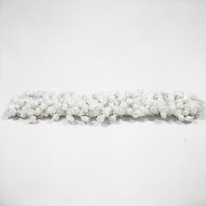 White Rose Hanging Flower Runner Wedding Backdrop Decor-ubackdrop