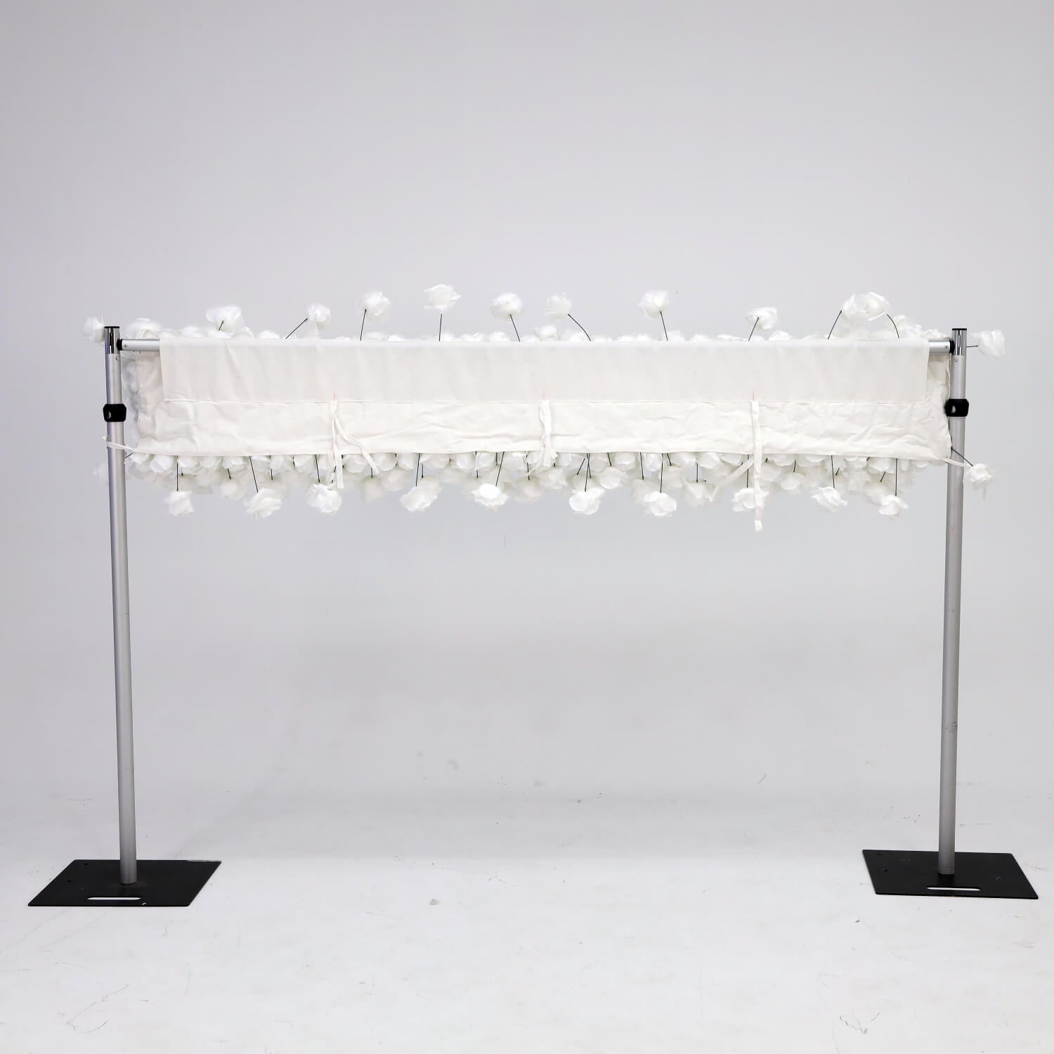 White Rose Hanging Flower Runner Wedding Backdrop Decor-ubackdrop