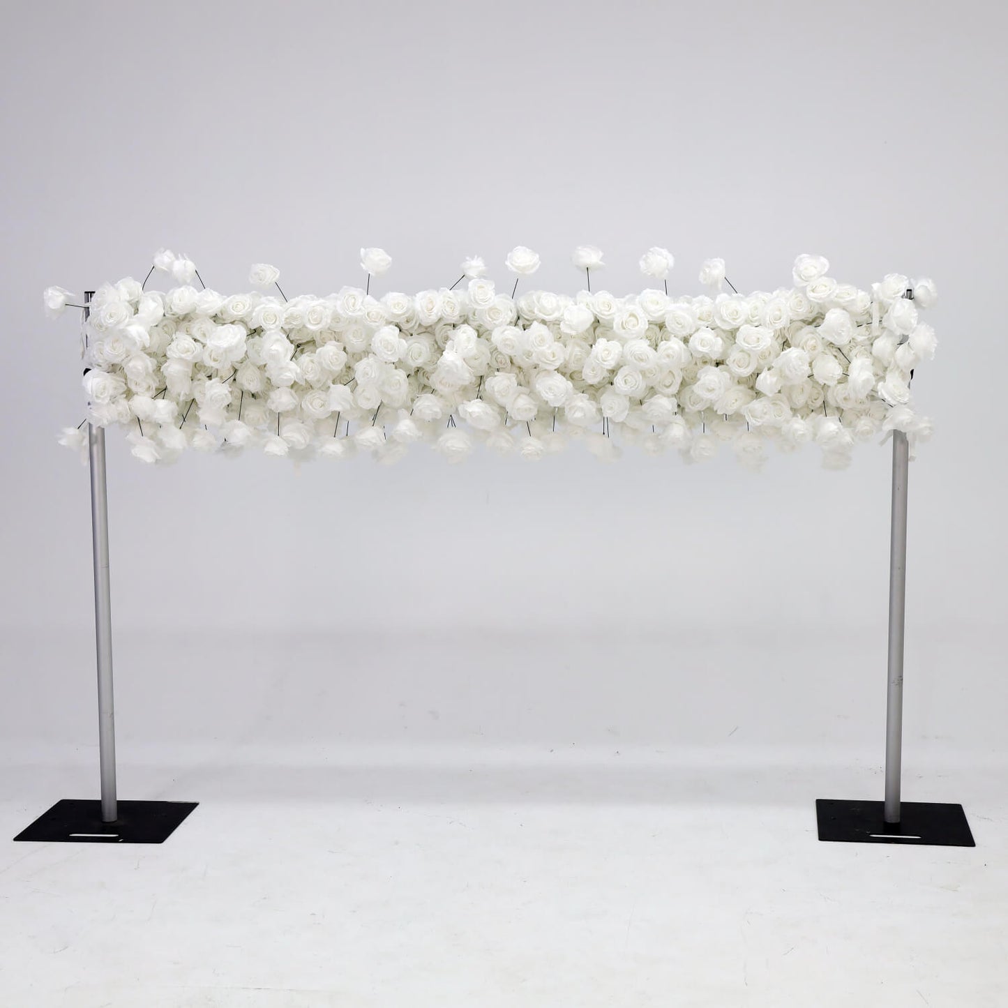 White Rose Hanging Flower Runner Wedding Backdrop Decor-ubackdrop