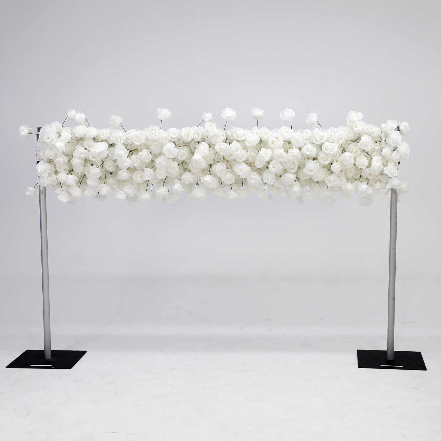 White Rose Hanging Flower Runner Wedding Backdrop Decor-ubackdrop