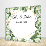 White Roses Tropical Backdrop for Wedding Party