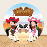 Wild West Cowboy Theme Kids Birthday Backdrop