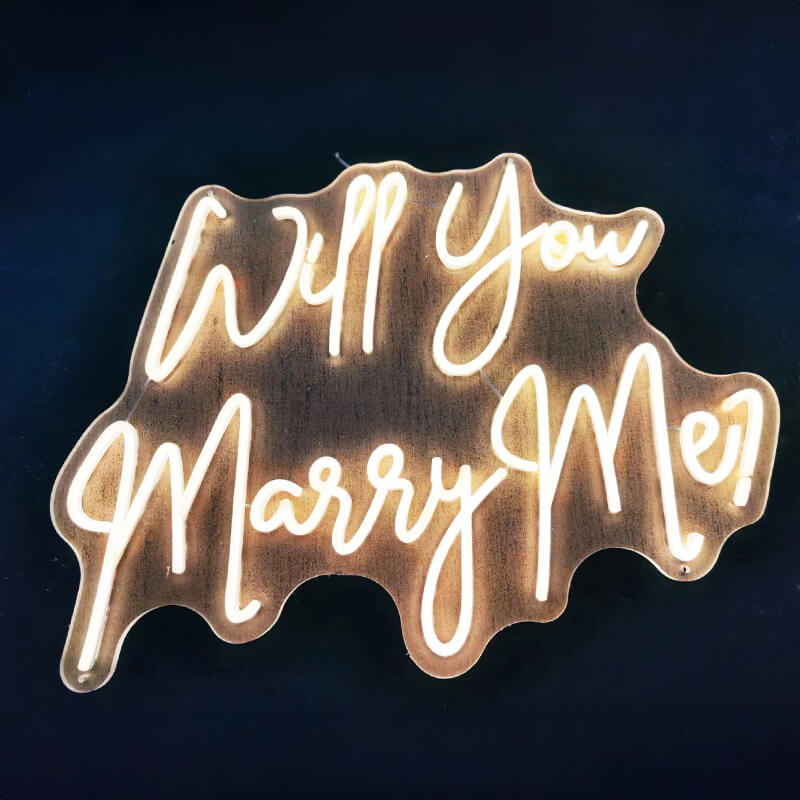Will You Marry Me LED Neon Sign Proposal Party Decoration Backdrop-ubackdrop