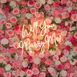 Will You Marry Me LED Neon Sign Proposal Party Decoration Backdrop