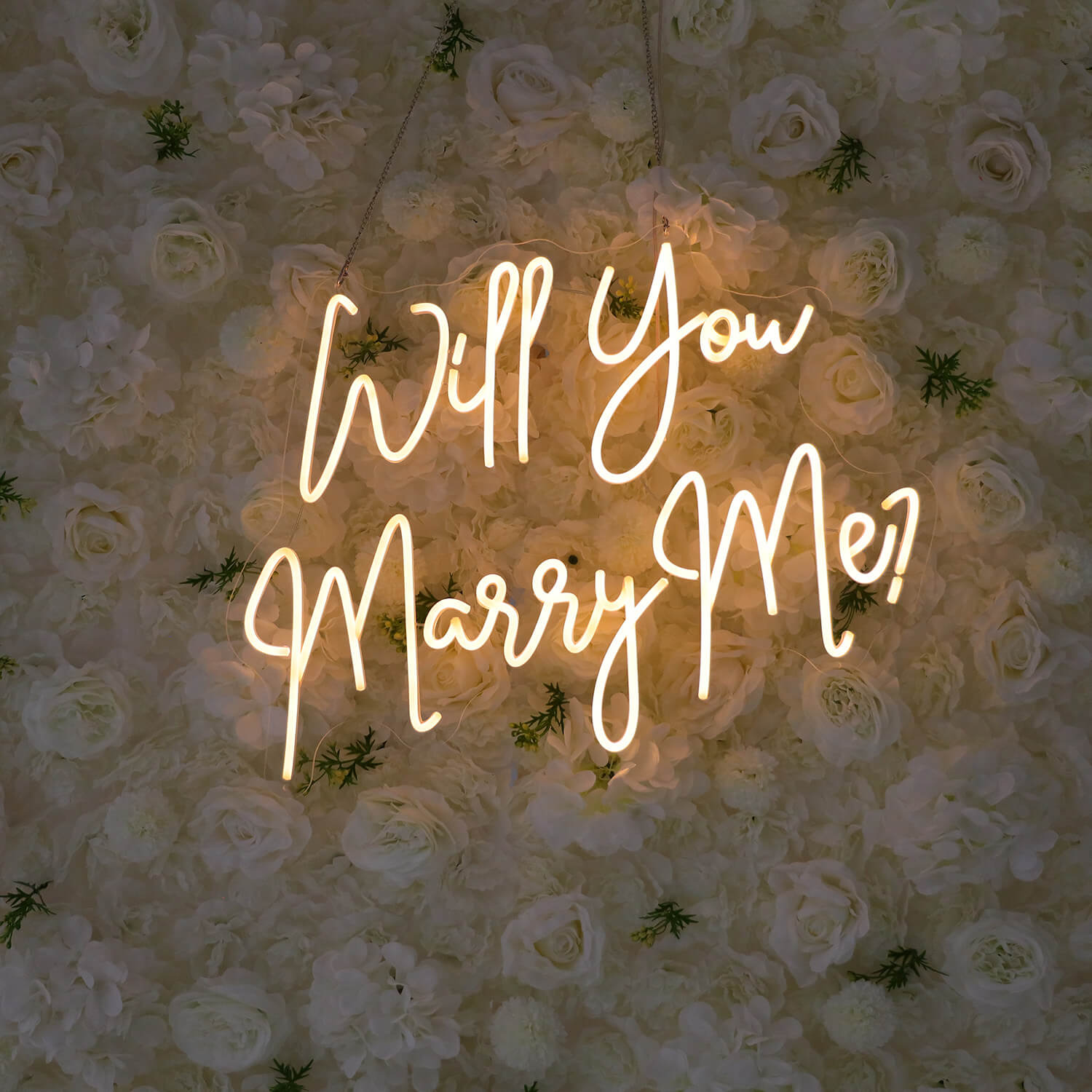 Will You Marry Me LED Neon Sign Proposal Party Decoration Backdrop-ubackdrop