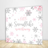 Winter A Little Snowflake Is On The Way Baby Shower Backdrop Decoration